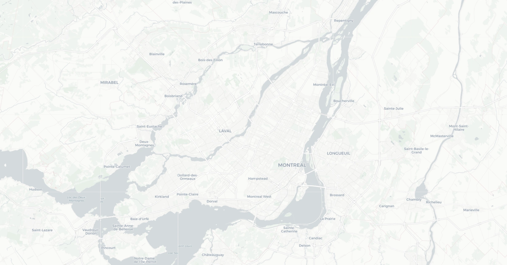 Carte de Montréal avec zones d'intervention
